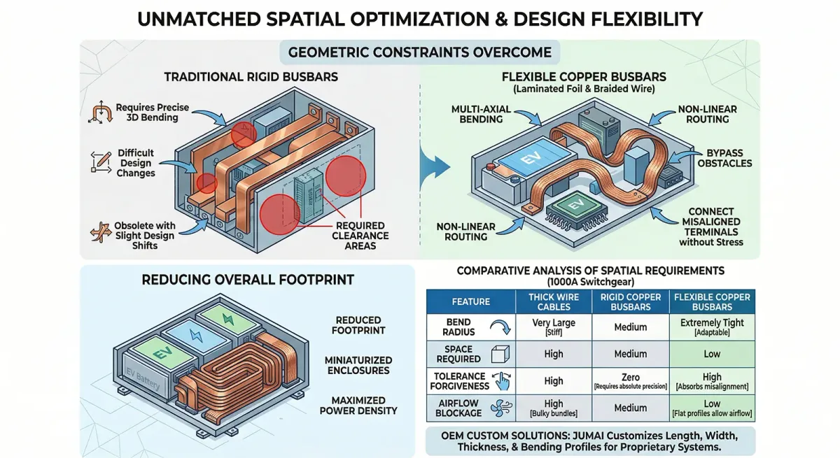 Top 5 Benefits of OEM Custom Flexible Copper Busbars for Global Projects 3 Benefit 1 Unmatched Spatial Optimization and Design