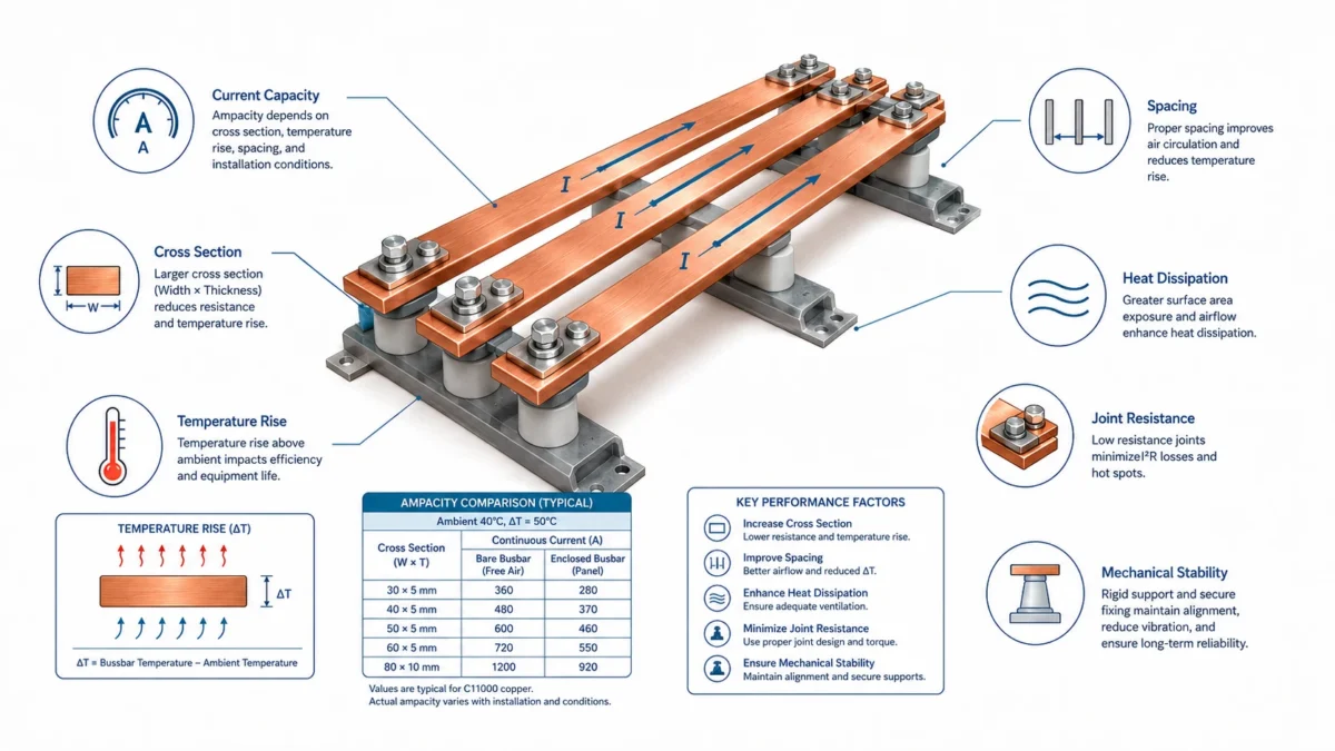 Copper Rigid Busbars: Material Selection, Plating Options, and Performance Factors