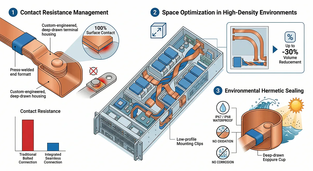 Integrating Flexible Copper Busbars with Deep Drawn Accessories