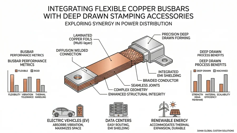Integrating Flexible Copper Busbars with Deep Drawn Stamping Accessories