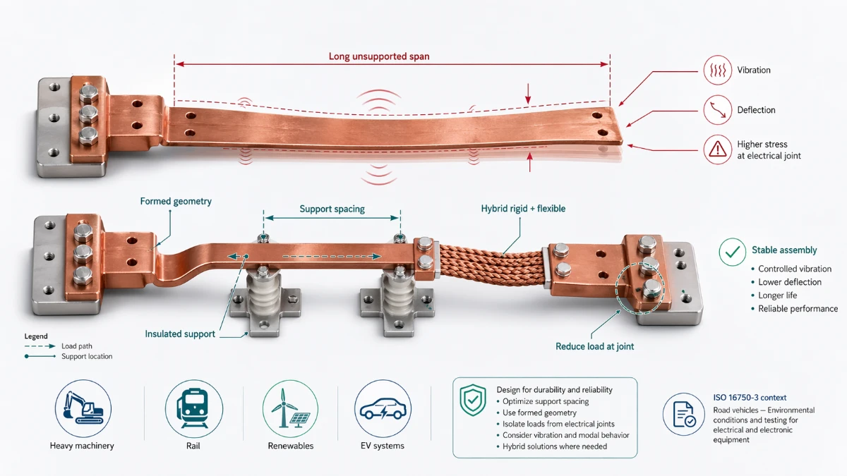 Mechanical strength, vibration, and support spacing