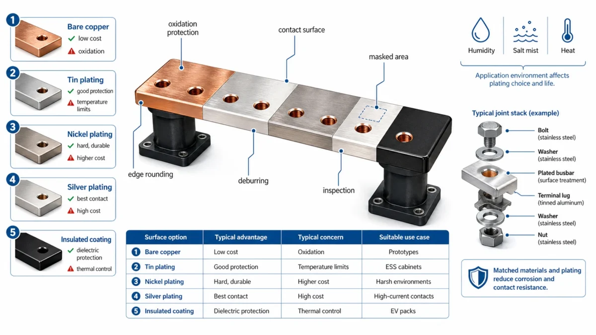 Surface treatment and plating choices