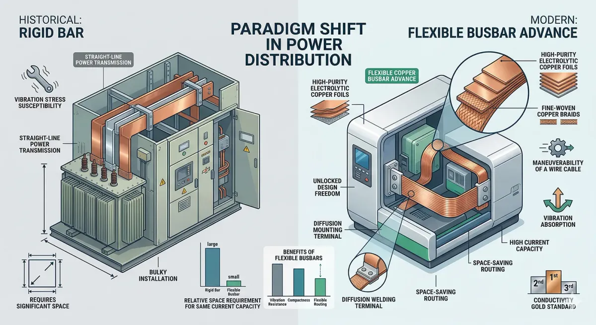 Top 5 Benefits of OEM Custom Flexible Copper Busbars for Global Projects 2 The Paradigm Shift in Power Distribution