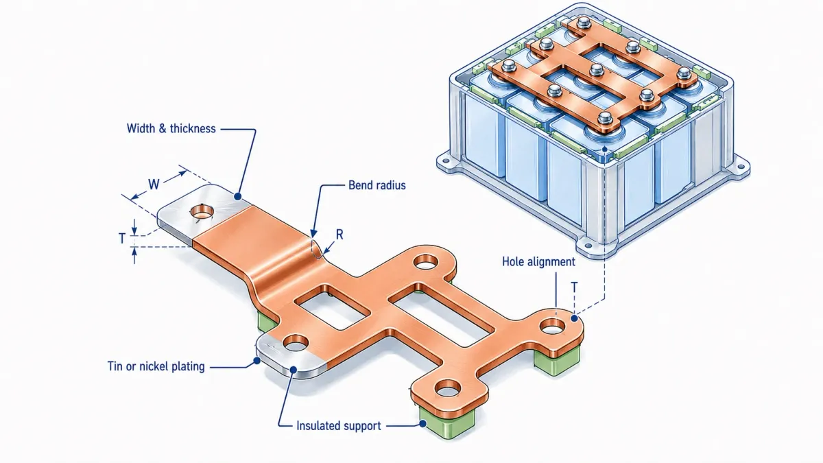 Rigid Busbars for Battery Packs: Design Requirements, Safety Standards, and Customization Tips 3 Electrical design