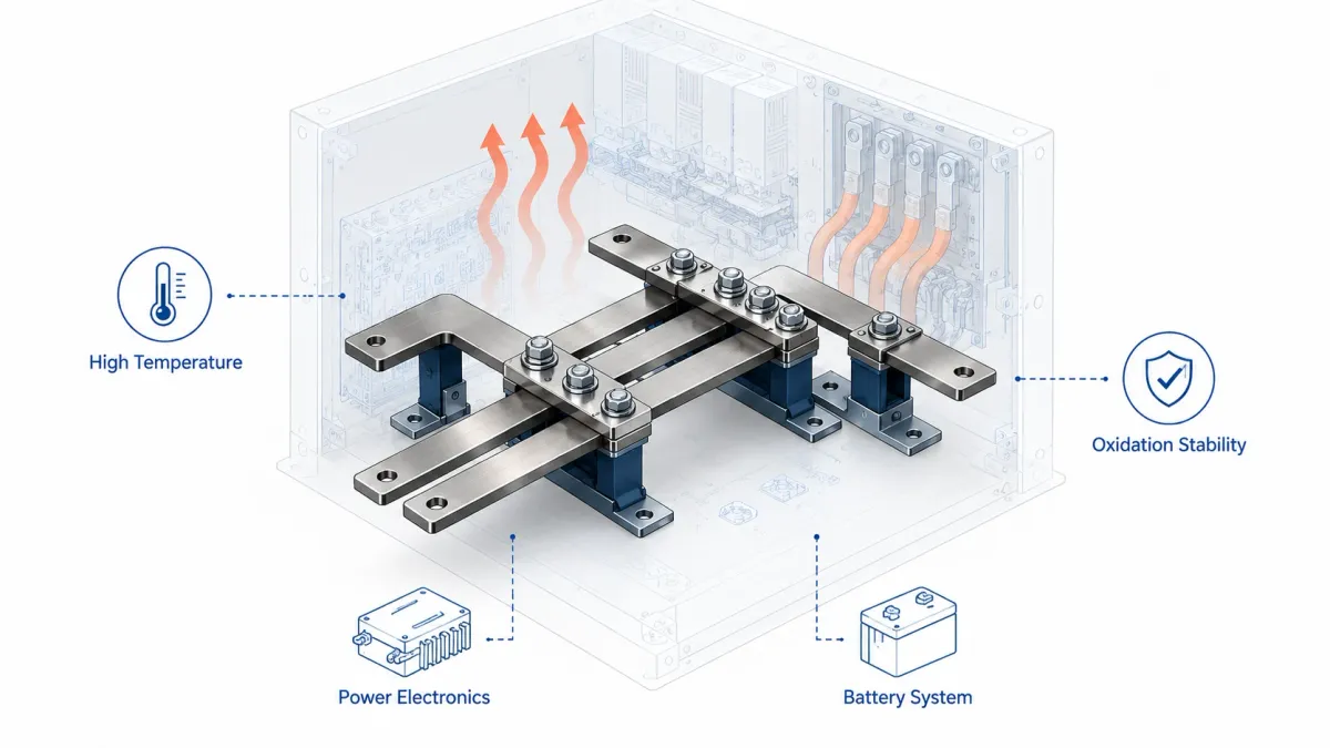 Tinned Copper Rigid Busbars: When to Use Tin, Nickel, or Silver Plating 4 Silver plating for rigid copper busbars