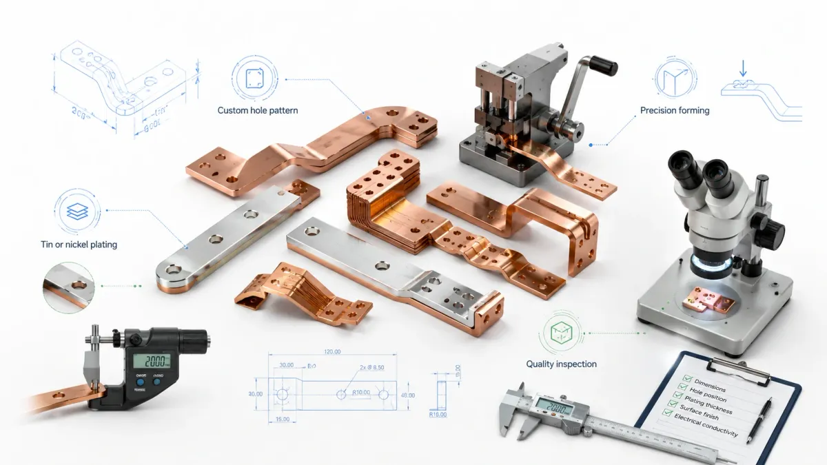 Battery Bus Bars: Copper, Flexible and Insulated Options for New Energy Applications 3 Surface finishing
