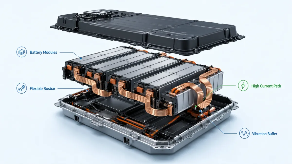 Flexible Busbar Design for Battery Packs, BESS and High-Vibration Power Systems 2 Why flexible busbar design matters now