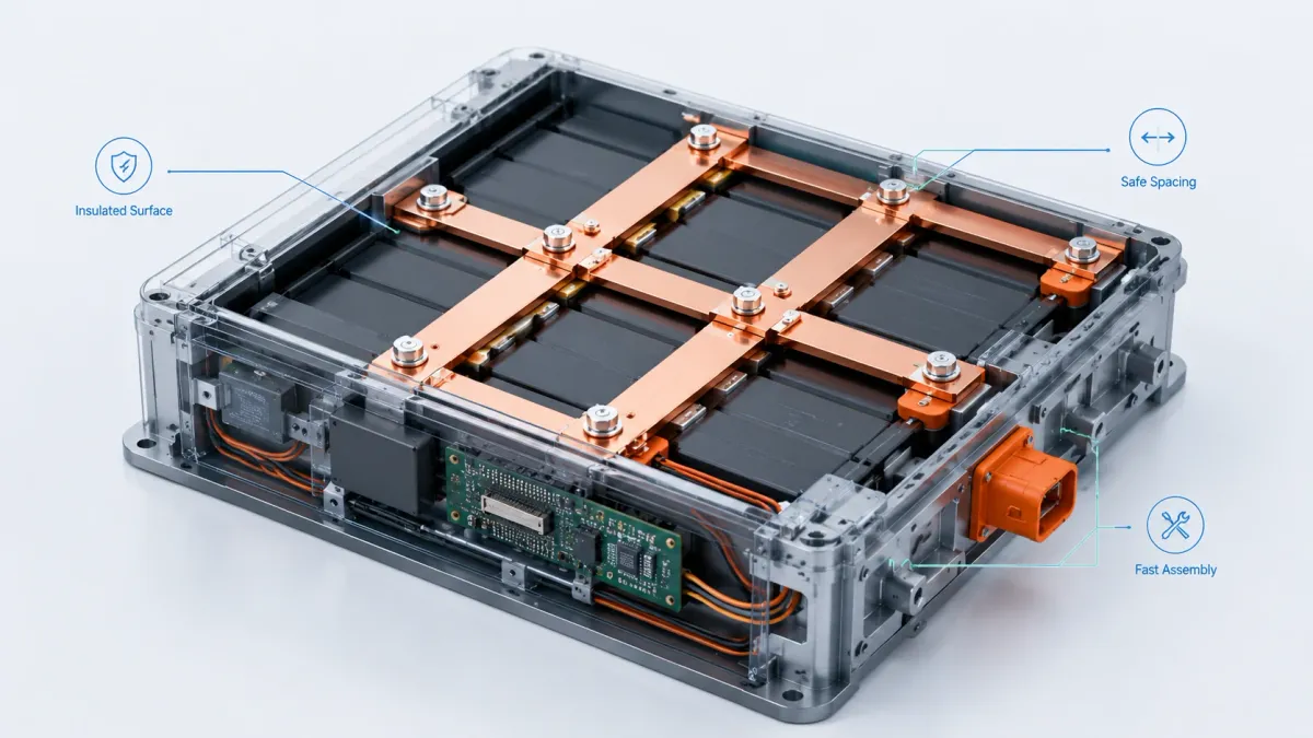 Battery Bus Bar Copper Solutions for High-Current EV and Energy Storage Projects 6 Design the copper bus bar as part of the system