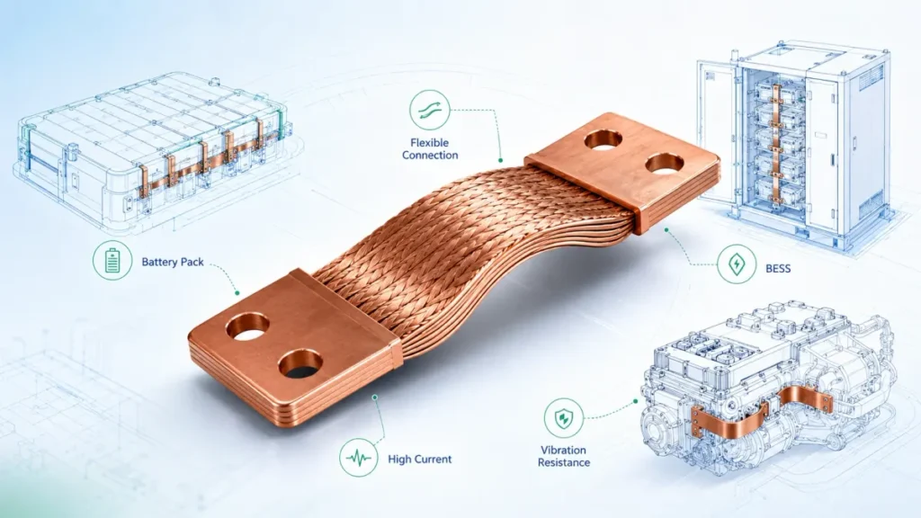 Flexible Busbar Design for Battery Packs BESS and High Vibration Power Systems