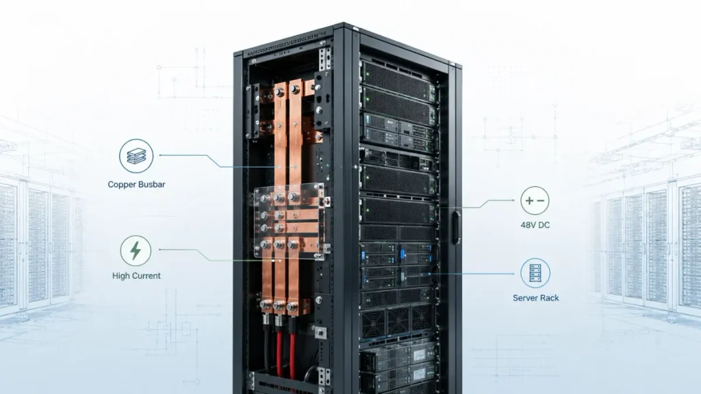 Bus Bar for Server Rack Power Distribution