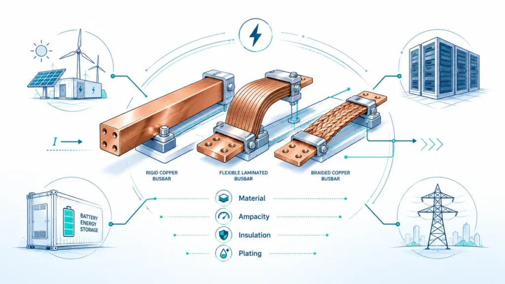 Copper Bus Bars for Power Distribution