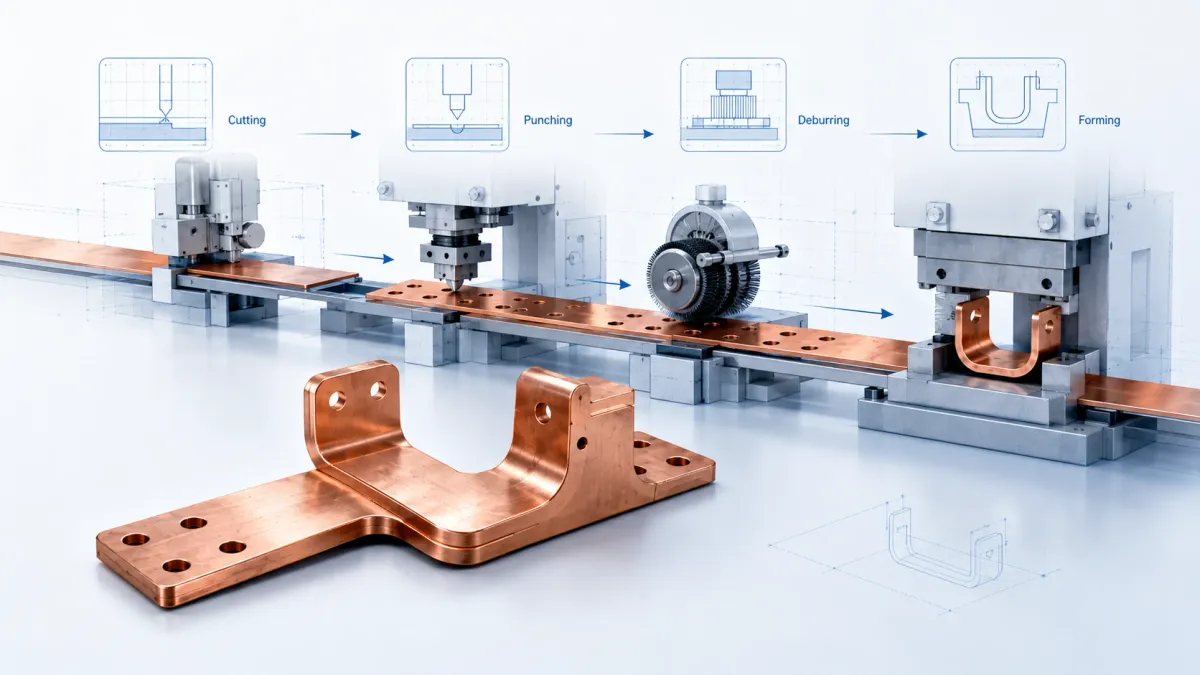 Custom Busbar Manufacturing: From Drawing Review to Final Copper Part 4 Custom Busbar Manufacturing 3