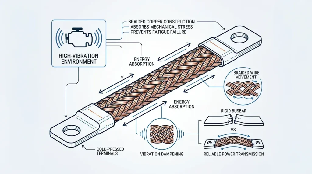 How Braided Flexible Copper Busbars Improve Reliability in High Vibration Environments