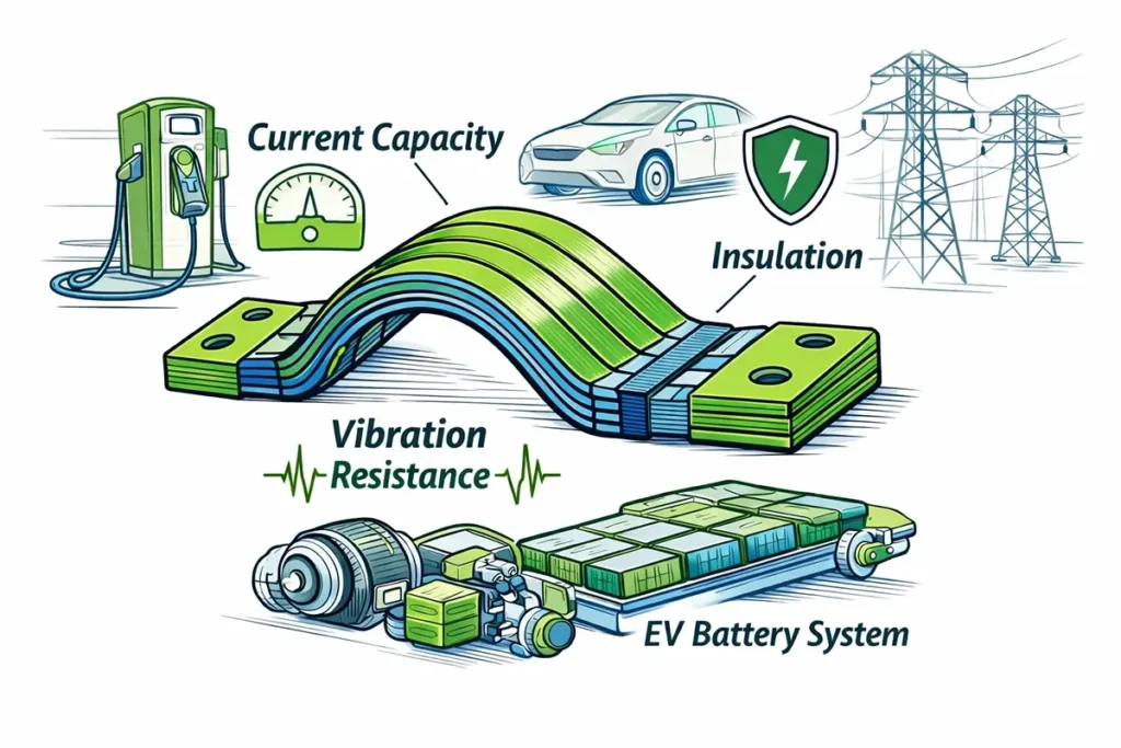 Key Design Specifications for Flexible Copper Busbars in Electric Vehicles EV