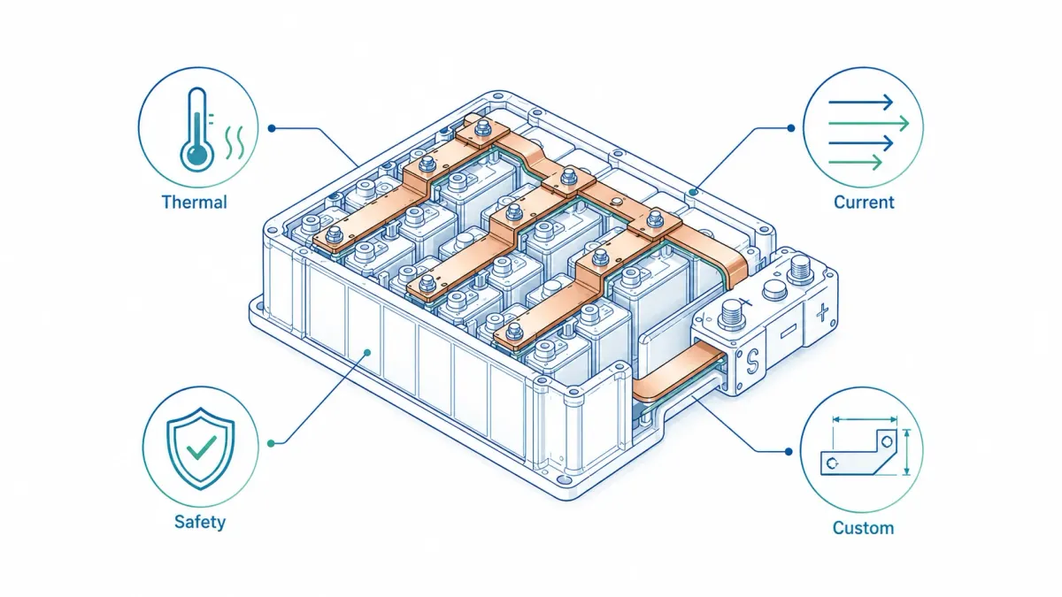 Rigid Busbars for Battery Packs: Design Requirements, Safety Standards, and Customization Tips 1 Rigid Busbars for Battery Packs Design Requirements Safety Standards and Customization Tips