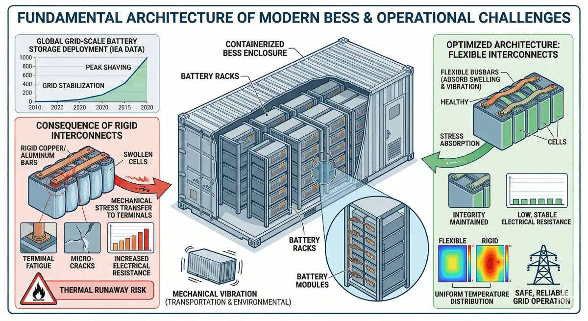 The Role of Flexible Copper Busbars in Optimizing Battery Energy Storage Systems (BESS) 2 The Fundamental Architecture of Modern BESS